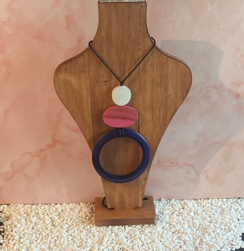 Collier en bois, L'essence Ciel Jardin D'ailleurs, bijoux artisanaux, artisanat d'Indonésie